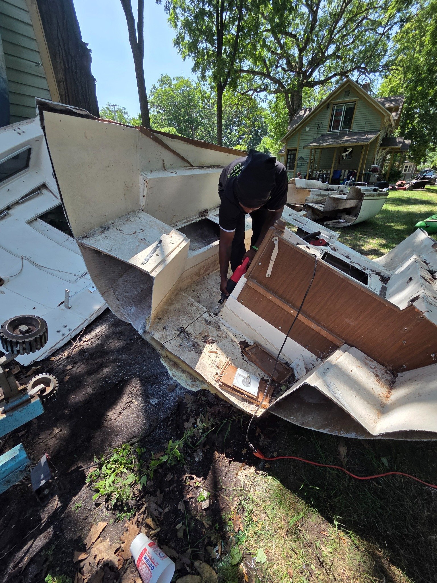 Boat demolition and removal project